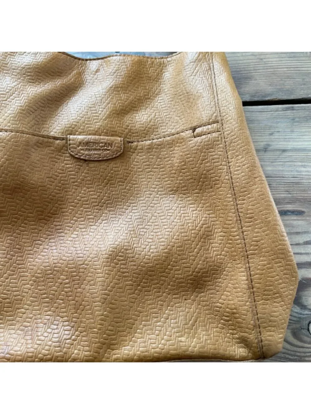 American Leather Co. Austin Triple Entry Hobo Bag Brown Leather